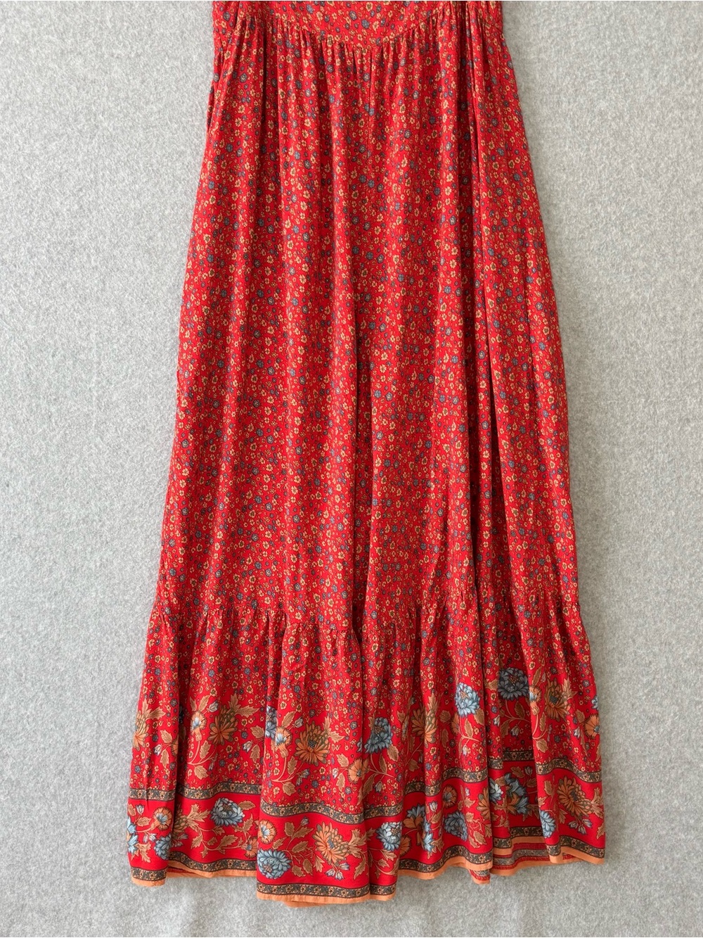 Natural Life Jamie Jumpsuit Romper Wide Leg Red Floral Boho Festival Size Small - Picture 10 of 16
